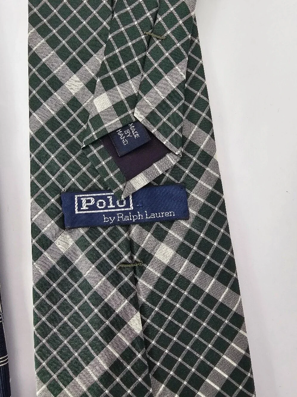 Bundle Of 2 100% Silk Ties Green Classic Plaid & Navy Windowpane Check